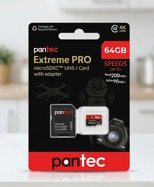 Pantec Extreme PRO 64GB Micro SD Memory Card