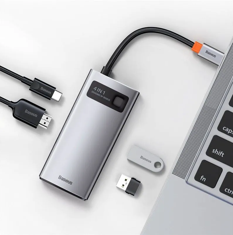 BASEUS Metal Gleam Series 4-in-1 Multifunctional Type-C HUB Docking Station